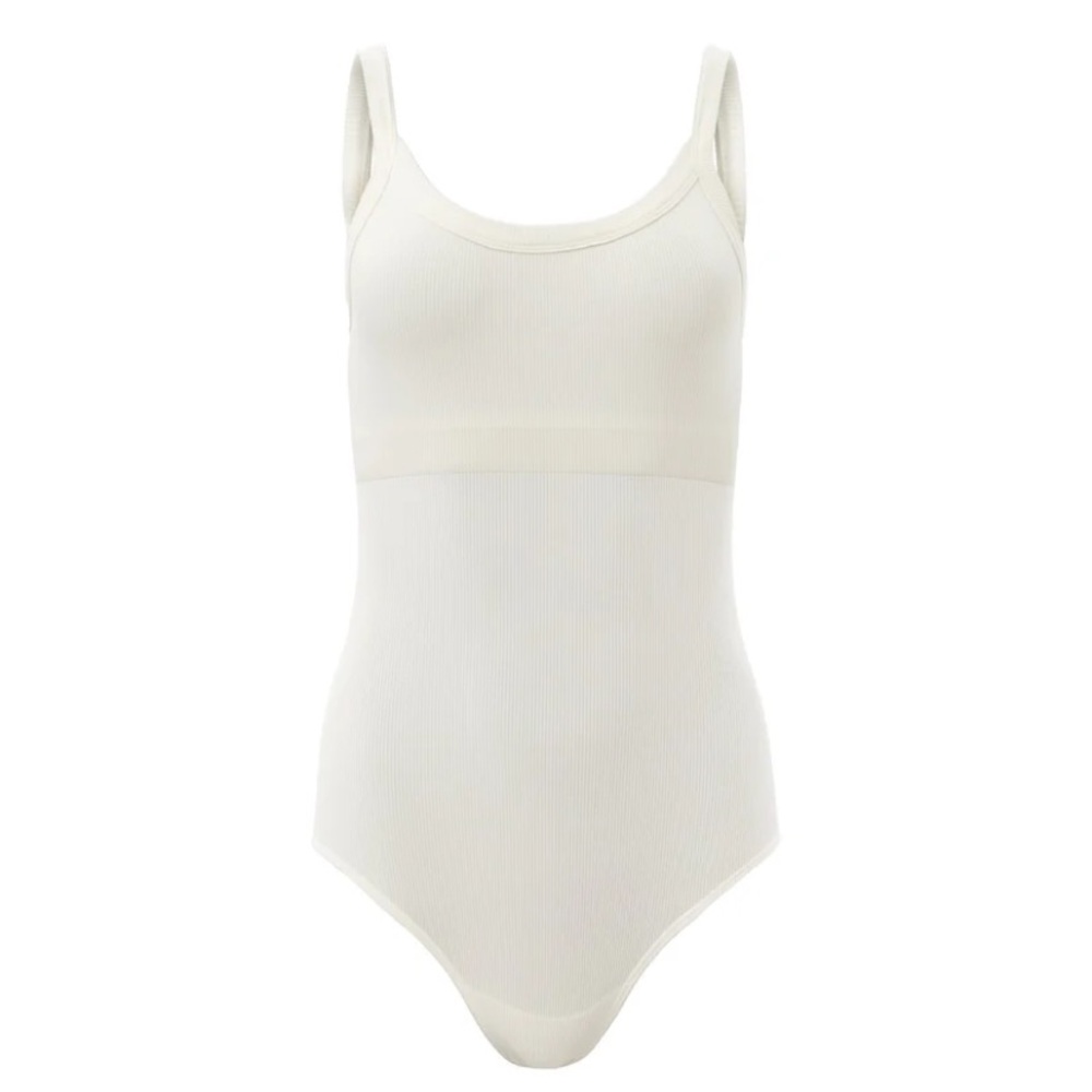 Girlfriend Collective - Ivory Coco Scoop Bodysuit - Size L